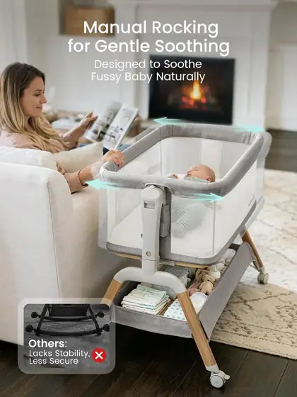 GROWNSY 5-in-1 Baby Bassinet Bedside… — Photo 3