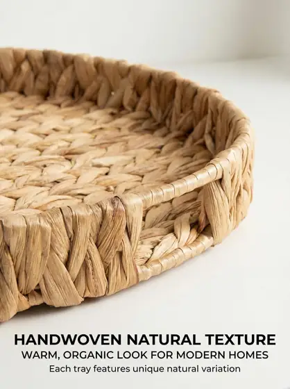 2 Pack Round Wicker Ottoman… — Photo 4