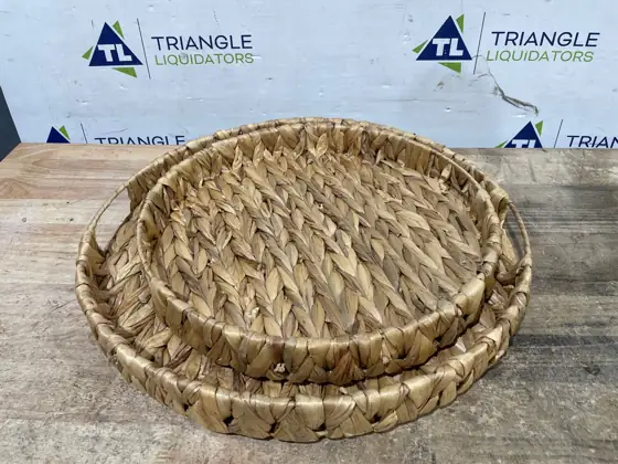2 Pack Round Wicker Ottoman… — Photo 6