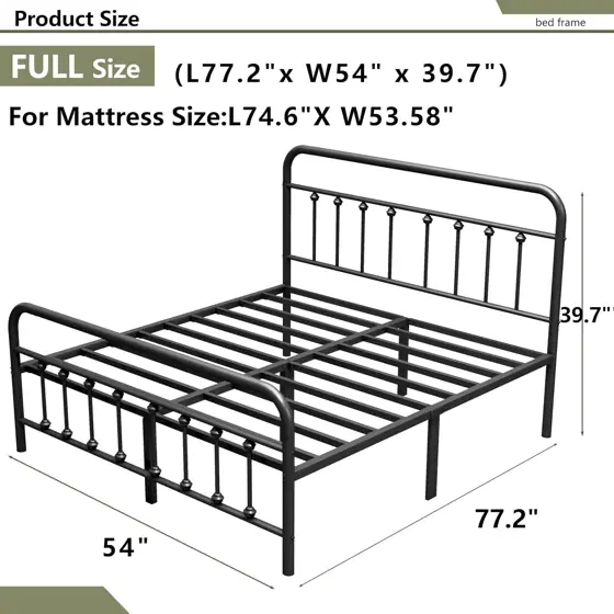 14-Inch Metal Bed Frame, Full… — Photo 2