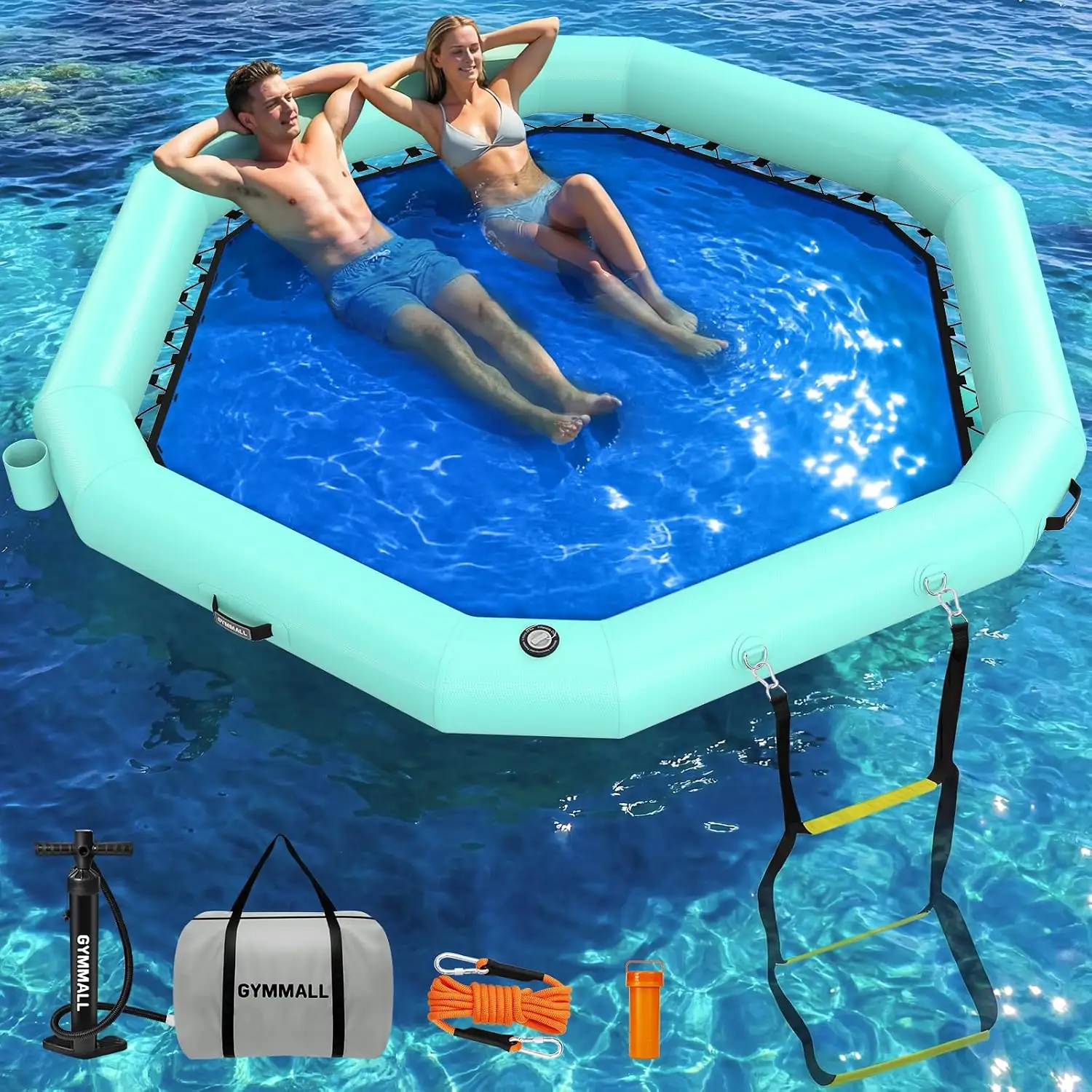8FT Hexagon Inflatable Water Hammock… — Photo 1