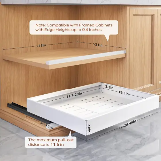 Seinloes 2-Pack Pull-Out Cabinet Organizers,… — Photo 2
