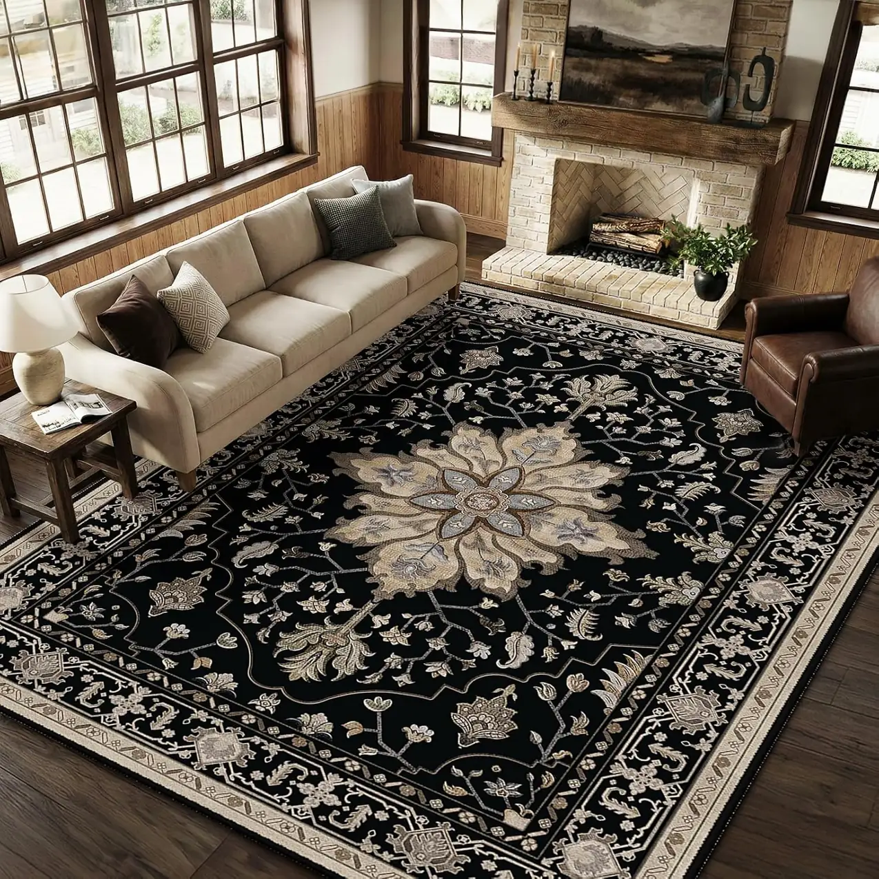 RELEANY Washable Area Rug, 8'x10',… — Photo 1