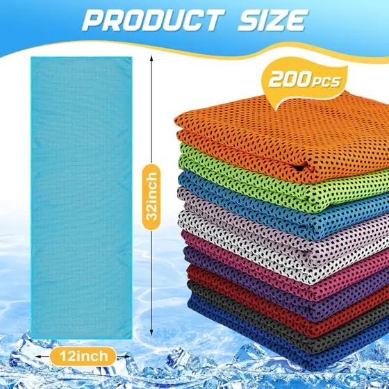 MENOLY 200-Pack Cooling Towels Bulk,… — Photo 2