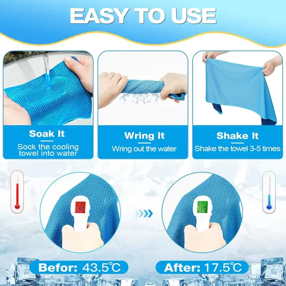 MENOLY 200-Pack Cooling Towels Bulk,… — Photo 4