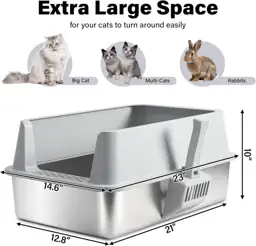 XL Stainless Steel Litter Box… — Photo 2