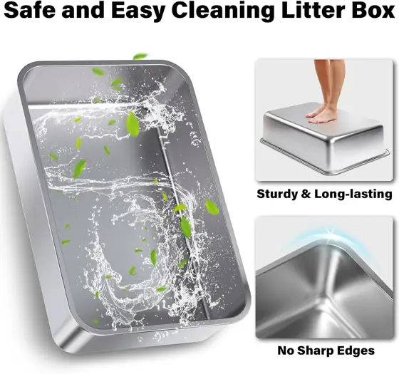 XL Stainless Steel Litter Box… — Photo 3