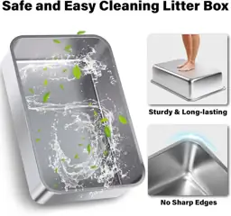 XL Stainless Steel Litter Box… — Photo 3