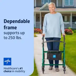 Medline Aluminum Rollator, Folding Rolling… — Photo 3