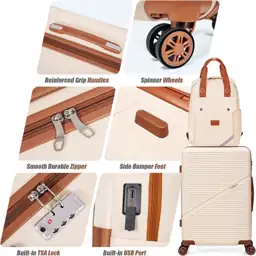Cosbarn Carry On Luggage,3 Piece… — Photo 3