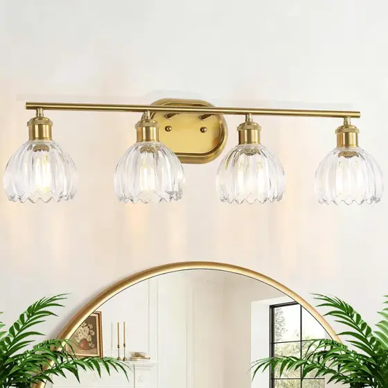 4-Light Bathroom Light Fixture Brushed… — Photo 1