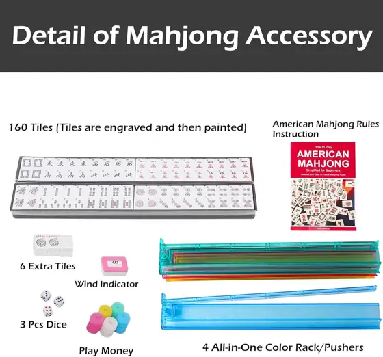 American Mahjong Set, 166 White… — Photo 3