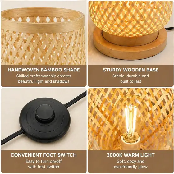 Boho Style Bamboo Woven Floor… — Photo 3