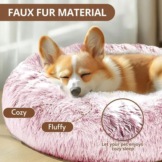 JOLLYVOGUE Calming Dog Bed, Anti-Anxiety… — Photo 2