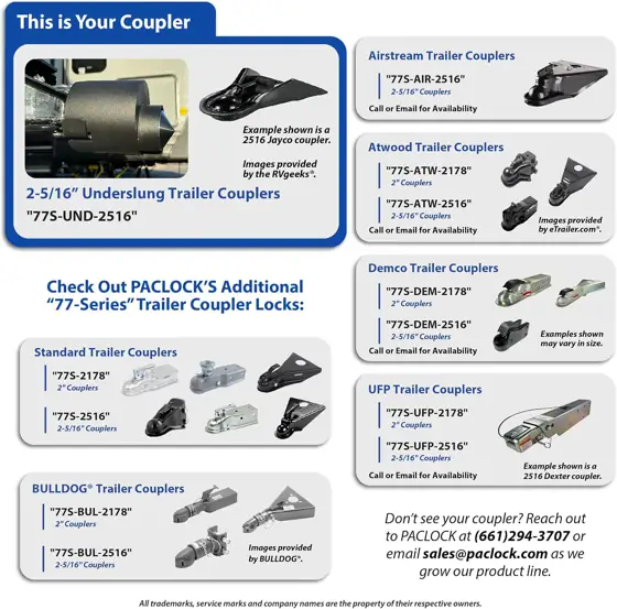 PACLOCK 77-Series Trailer Coupler Lock… — Photo 2