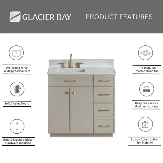 Marcote 36 in. Single Sink… — Photo 3