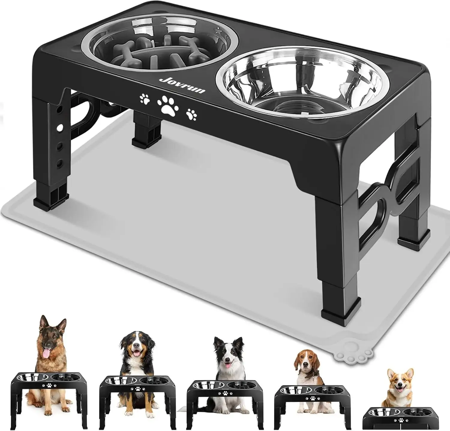 Jovrun Elevated Dog Bowls, Non-Slip,… — Photo 1