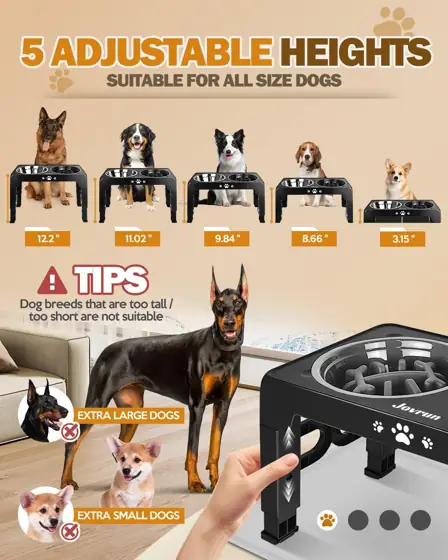 Jovrun Elevated Dog Bowls, Non-Slip,… — Photo 2