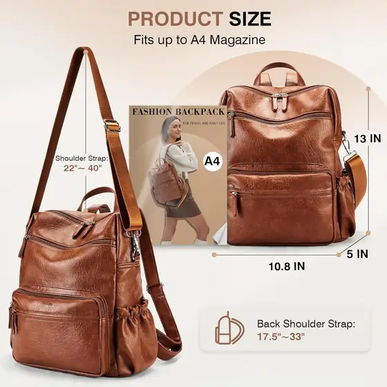 Marvolia PU Leather Backpack Purse… — Photo 2