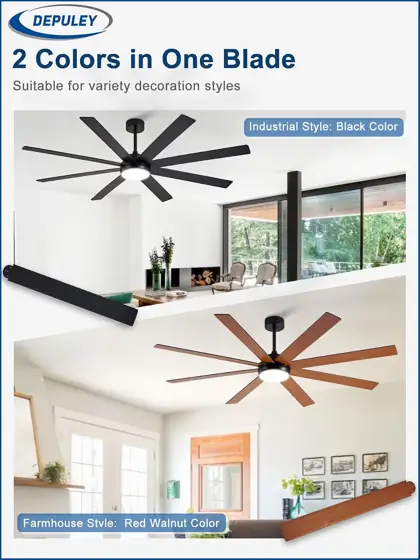 Depuley 66" Ceiling Fan with… — Photo 2