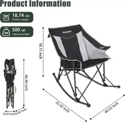 SUNNYFEEL Oversized Folding Rocking Camping… — Photo 3
