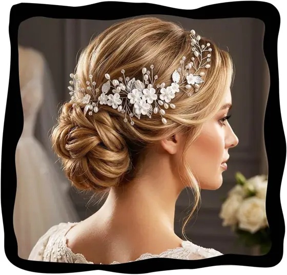 Unicra Flower Hair Vine Pearl… — Photo 1