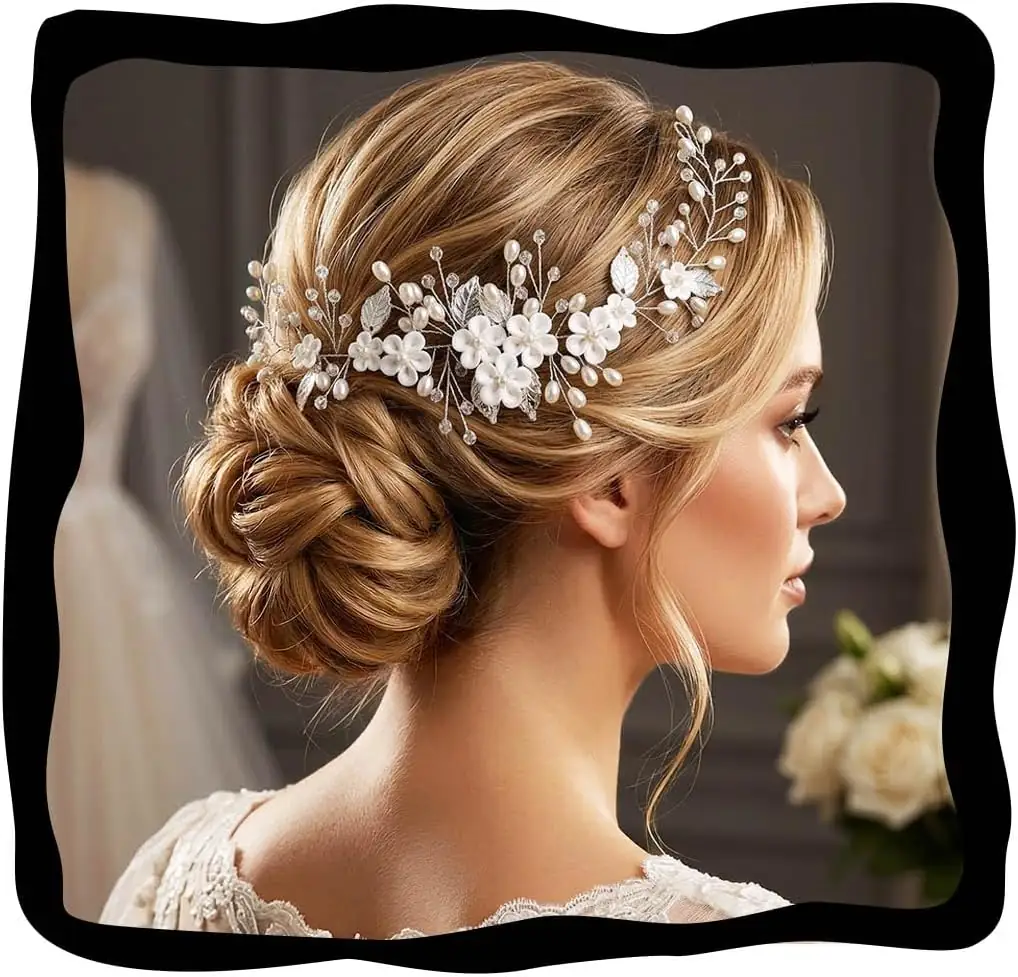Unicra Flower Hair Vine Pearl… — Photo 1