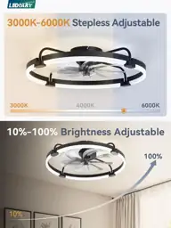 LEDIARY 24" Ceiling Fans with… — Photo 3