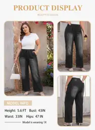 Eytino Plus Size Jeans High-Waisted… — Photo 3