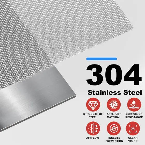 304 Stainless Steel Mesh, 47in… — Photo 2