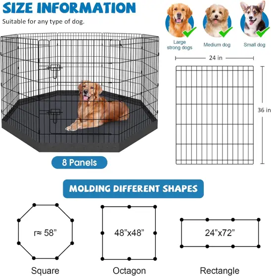 PEEKABOO Dog Playpen 36" H,… — Photo 2