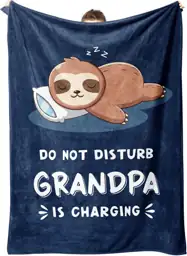 Leebbsin Grandpa Sloth Blanket 60x50,… — Photo 1