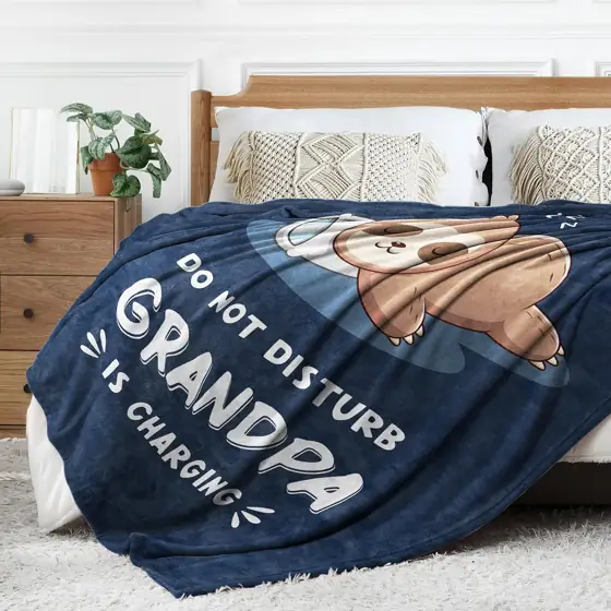 Leebbsin Grandpa Sloth Blanket 60x50,… — Photo 4