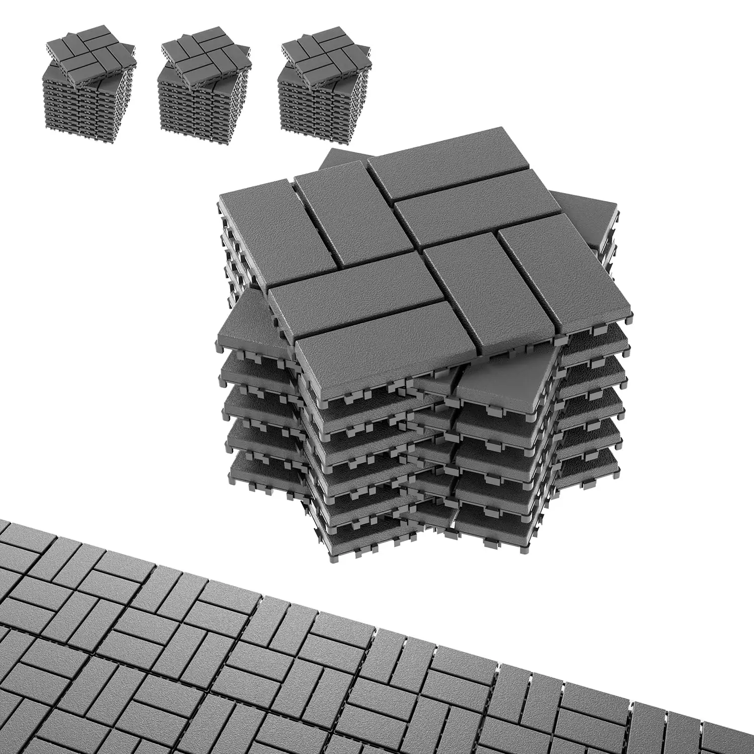 EchoDeck Interlocking Deck Tiles, 54-Pack,… — Photo 1
