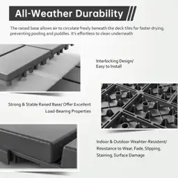 EchoDeck Interlocking Deck Tiles, 54-Pack,… — Photo 4