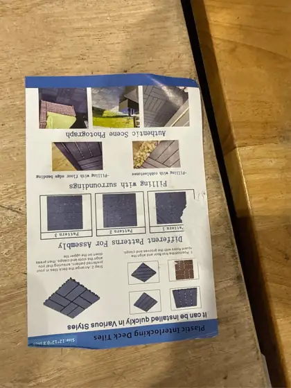 EchoDeck Interlocking Deck Tiles, 54-Pack,… — Photo 8