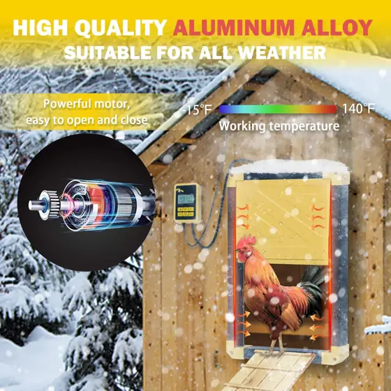 Aivituvin Solar-Powered Automatic Chicken Coop… — Photo 4