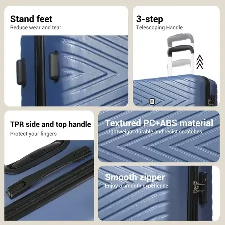 Travelhouse 4-Piece Hardshell Luggage Set,… — Photo 4