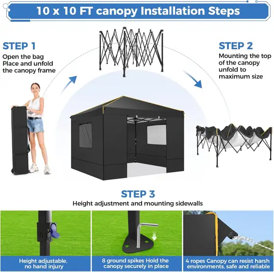 COBIZI 10x10 Pop Up Canopy… — Photo 3