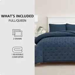 Mainstays Full/Queen Comforter Set, All-Season,… — Photo 2
