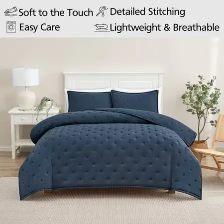 Mainstays Full/Queen Comforter Set, All-Season,… — Photo 3