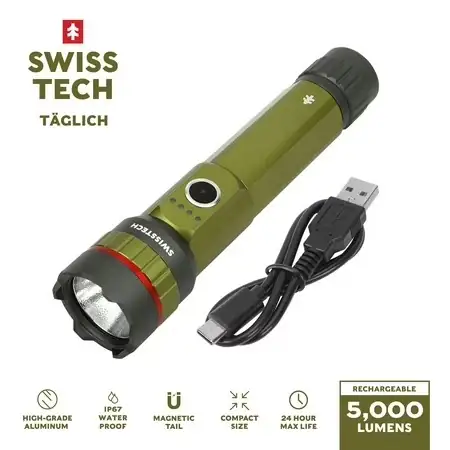 Swiss Tech 5000 Lumen Rechargeable… — Photo 1