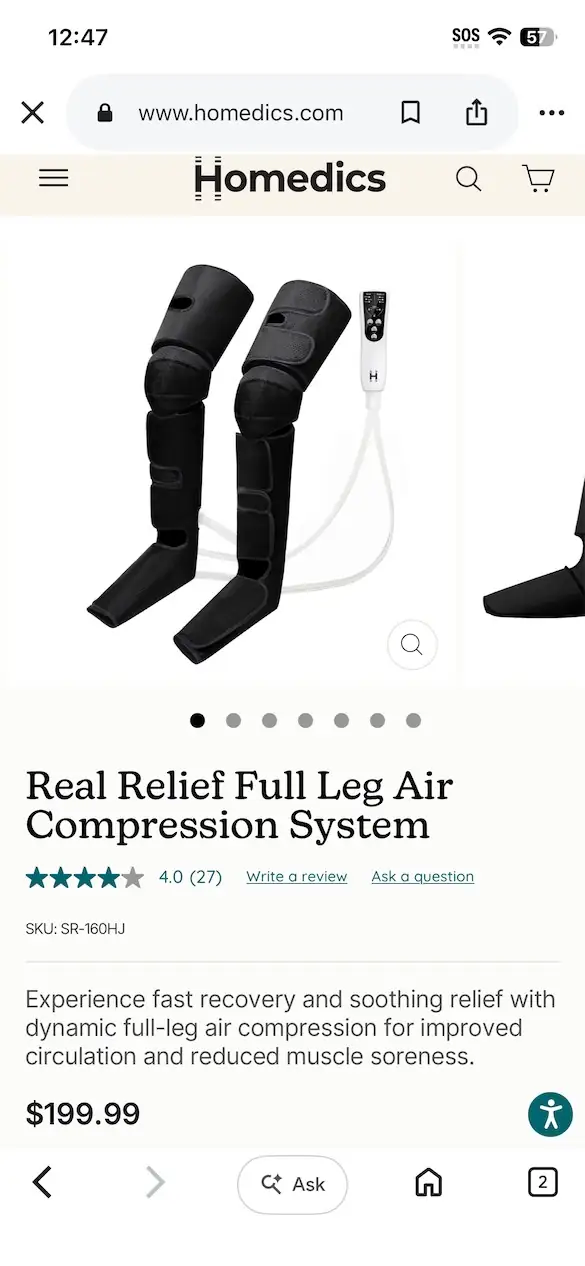 Full leg air compression system — Photo 1