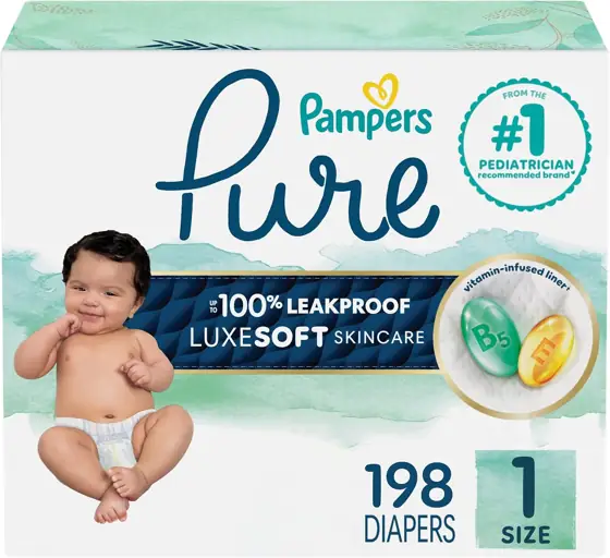 Pampers Pure Baby Diapers Size… — Photo 1