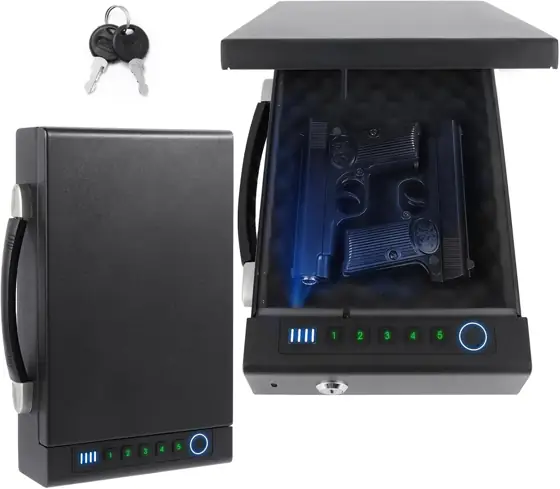 Biometric handgun safe with fingerprint,… — Photo 1