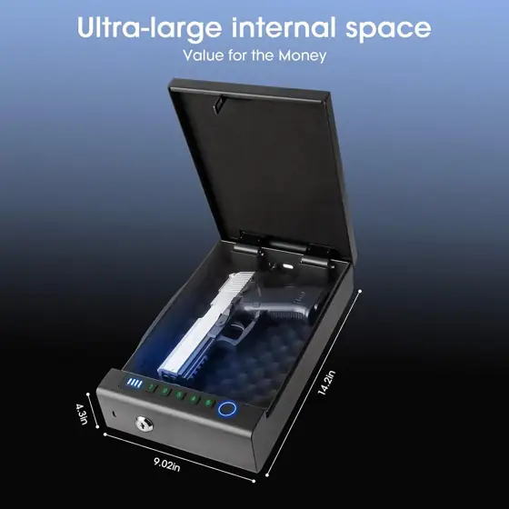 Biometric handgun safe with fingerprint,… — Photo 2
