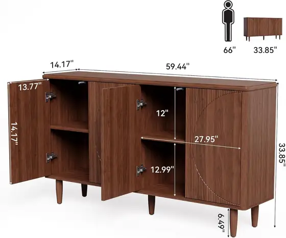 LITTLE TREE 59-Inch Buffet Cabinet… — Photo 3