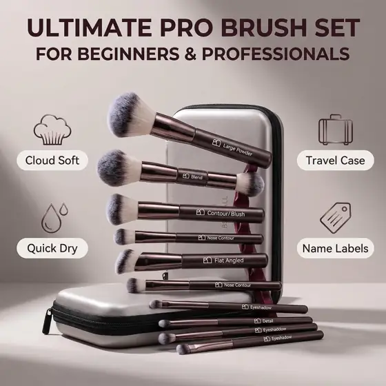Professional Makeup Brush Set with… — Photo 2
