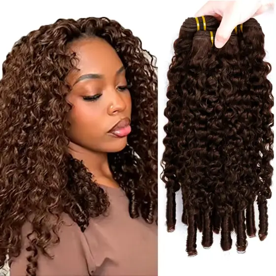 Brown Burmese Curly Human Hair… — Photo 1