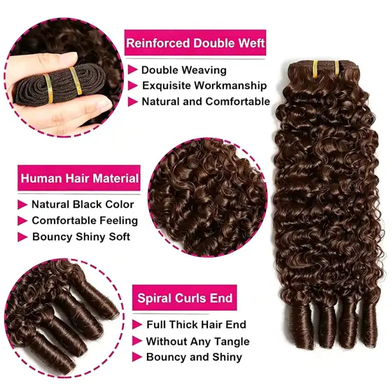 Brown Burmese Curly Human Hair… — Photo 3